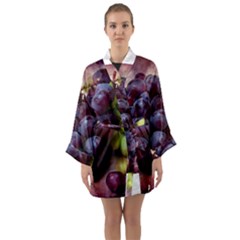 Red And Green Grapes Long Sleeve Kimono Robe by FunnyCow