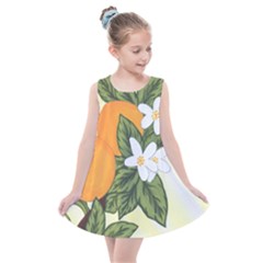 Orange Blossoms Kids  Summer Dress by lwdstudio