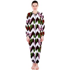 Cat Rose Chevron Onepiece Jumpsuit (ladies)  by snowwhitegirl