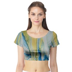 Caribbean Short Sleeve Crop Top