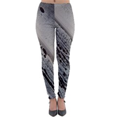 Black And White Lightweight Velour Leggings