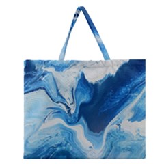 Cobalt Zipper Large Tote Bag by WILLBIRDWELL