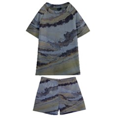 Gold Seam 2 Kids  Swim Tee And Shorts Set by WILLBIRDWELL