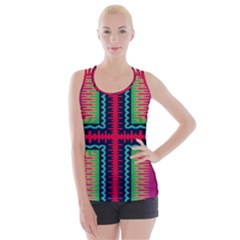 Waves In Retro Colors                                           Criss Cross Back Tank Top by LalyLauraFLM