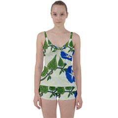 Morning Glory Tie Front Two Piece Tankini