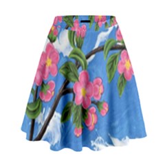 Cherry Blossoms High Waist Skirt by lwdstudio