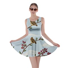 Robin On Plumb Tree Skater Dress by lwdstudio