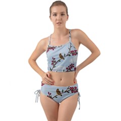 Robin On Plumb Tree Mini Tank Bikini Set