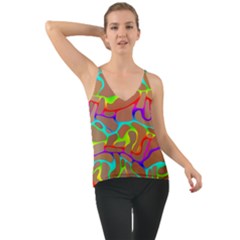 Colorful Wavy Shapes                                     Chiffon Cami by LalyLauraFLM