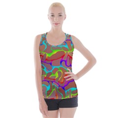 Colorful Wavy Shapes                                           Criss Cross Back Tank Top