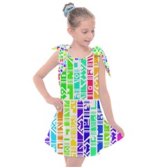 Colorful Stripes                                       Kids  Tie Up Tunic Dress by LalyLauraFLM