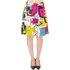 Distorted Shapes                                      Velvet High Waist Skirt