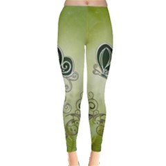 Wonderful Butterlies , Green Colors Leggings  by FantasyWorld7