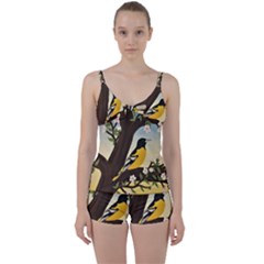 Oriole Tie Front Two Piece Tankini by lwdstudio