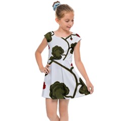 Geraniums Kids Cap Sleeve Dress by lwdstudio