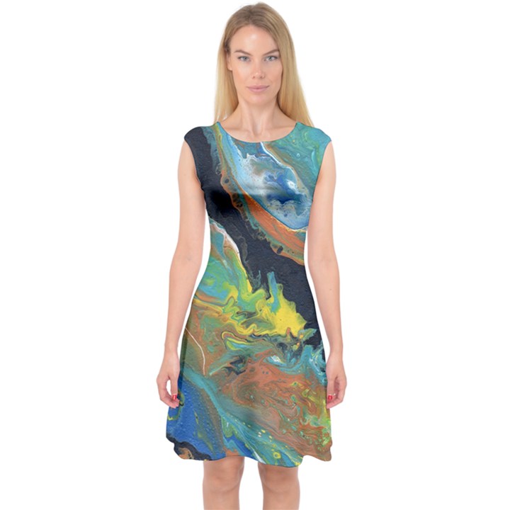 Space Capsleeve Midi Dress