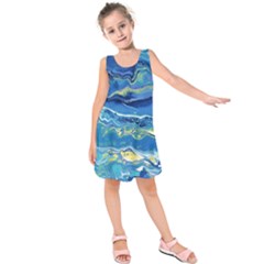 Sunlit Waters Kids  Sleeveless Dress by lwdstudio