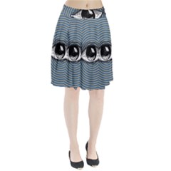 Pop Art Eye Pleated Skirt by Valentinaart