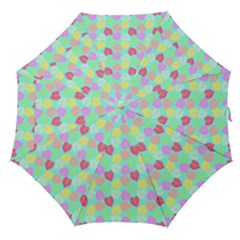 Pastel Rainbow Monstera Straight Umbrellas by PodArtist