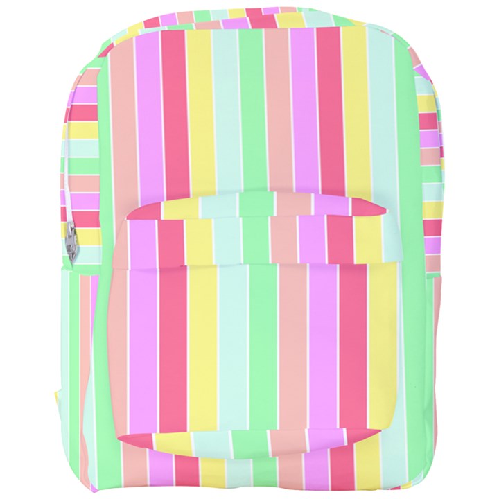 Pastel Rainbow Sorbet Deck Chair Stripes Full Print Backpack