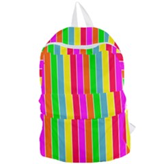 Neon Hawaiian Rainbow Deck Chair Stripes Foldable Lightweight Backpack by PodArtist