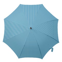 Oktoberfest Bavarian Blue Mini Houndstooth Check Hook Handle Umbrellas (small) by PodArtist