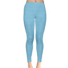 Oktoberfest Bavarian Blue Mini Houndstooth Check Inside Out Leggings by PodArtist