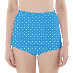 Mini White Love Hearts On  Oktoberfest Bavarian Blue High-waisted Bikini Bottoms by PodArtist