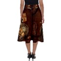 Funny Steampunk Skeleton, Clocks And Gears Perfect Length Midi Skirt View2
