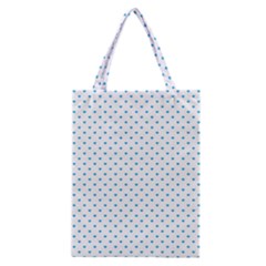 Oktoberfest Bavarian Blue Mini Love Hearts On White Classic Tote Bag by PodArtist