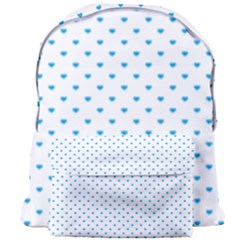 Oktoberfest Bavarian Blue Mini Love Hearts On White Giant Full Print Backpack by PodArtist