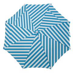 Oktoberfest Bavarian Blue And White Candy Cane Stripes Straight Umbrellas by PodArtist