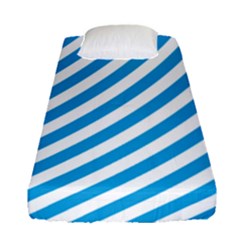 Oktoberfest Bavarian Blue And White Candy Cane Stripes Fitted Sheet (single Size) by PodArtist