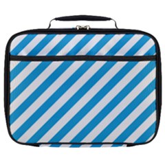 Oktoberfest Bavarian Blue And White Candy Cane Stripes Full Print Lunch Bag by PodArtist