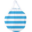 Oktoberfest Bavarian Blue and White Large Cabana Stripes Giant Round Zipper Tote View1