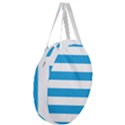 Oktoberfest Bavarian Blue and White Large Cabana Stripes Giant Round Zipper Tote View3