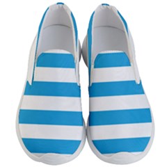 Oktoberfest Bavarian Blue And White Large Cabana Stripes Men s Lightweight Slip Ons by PodArtist