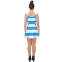 Oktoberfest Bavarian Blue and White Large Cabana Stripes Inside Out Casual Dress View2