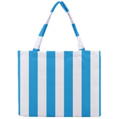 Oktoberfest Bavarian Blue And White Large Cabana Stripes Mini Tote Bag by PodArtist