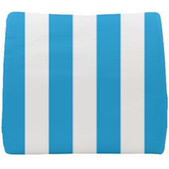 Oktoberfest Bavarian Blue And White Large Cabana Stripes Seat Cushion by PodArtist