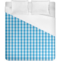 Oktoberfest Bavarian Blue And White Large Gingham Check Duvet Cover (california King Size) by PodArtist