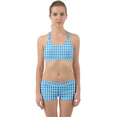 Oktoberfest Bavarian Blue And White Large Gingham Check Back Web Gym Set by PodArtist