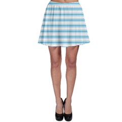 Oktoberfest Bavarian Blue And White Large Mattress Ticking Stripes Skater Skirt