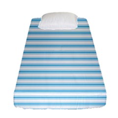 Oktoberfest Bavarian Blue and White Large Mattress Ticking Stripes Fitted Sheet (Single Size)