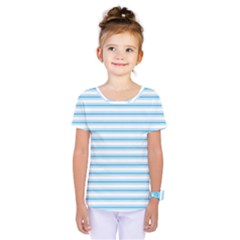 Oktoberfest Bavarian Blue and White Large Mattress Ticking Stripes Kids  One Piece Tee