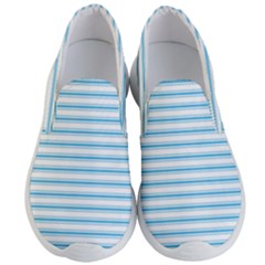 Oktoberfest Bavarian Blue and White Large Mattress Ticking Stripes Men s Lightweight Slip Ons