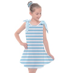 Oktoberfest Bavarian Blue and White Large Mattress Ticking Stripes Kids  Tie Up Tunic Dress