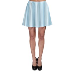 Oktoberfest Bavarian Blue And White Mattress Ticking Skater Skirt