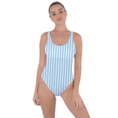 Oktoberfest Bavarian Blue And White Mattress Ticking Bring Sexy Back Swimsuit by PodArtist