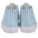 Oktoberfest Bavarian Blue and White Mattress Ticking Kid s Mid-Top Canvas Sneakers View4